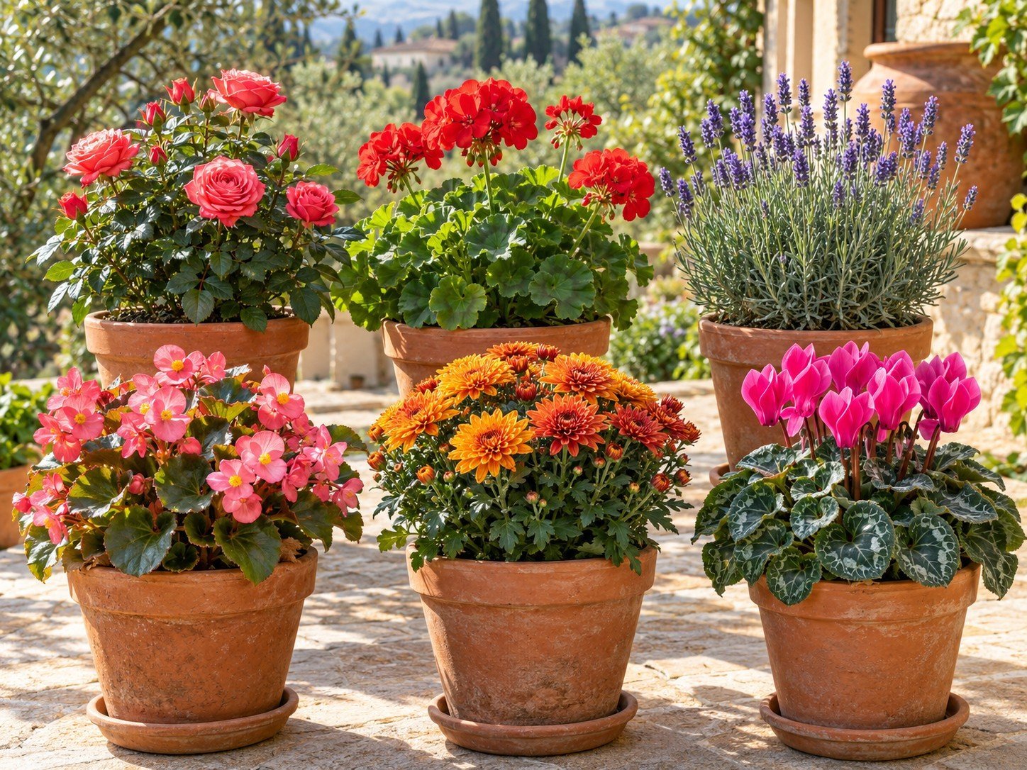 Plantes ornementales en pot